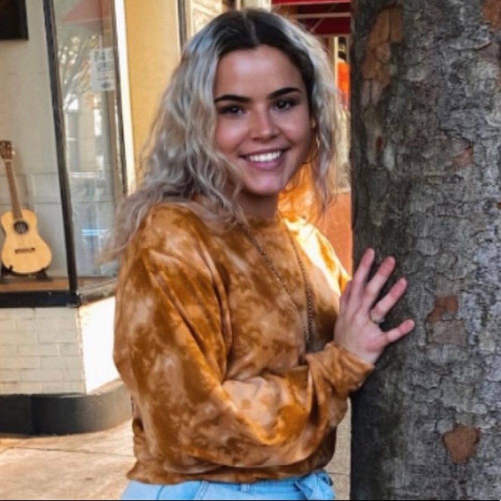 New Double Zero tie dye crop sweatshirt